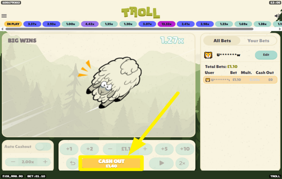 Troll Crash СОХРАНИТЕ СВОЙ ВЫИГРЫШ.