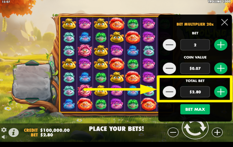 Trolling 1000 CHOOSE THE TOTAL BET.