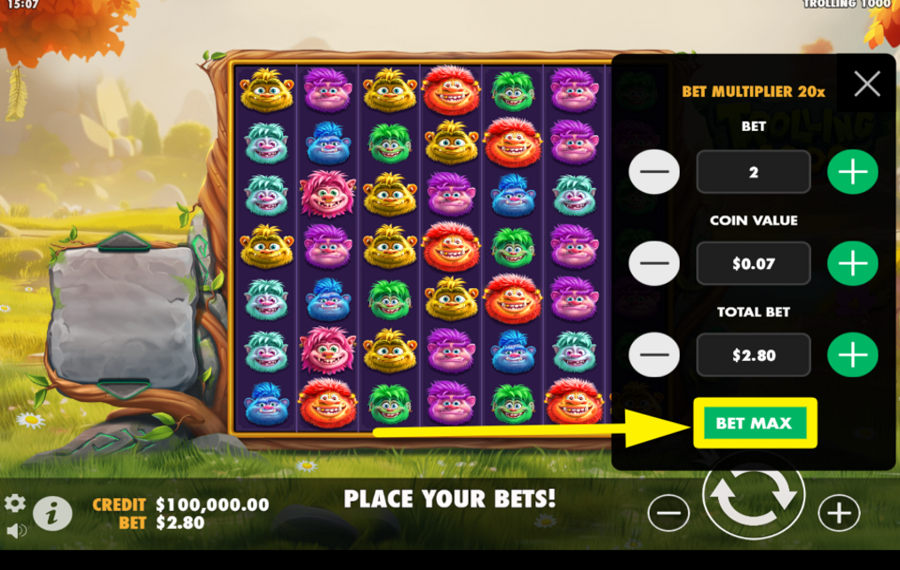 Trolling 1000 ACTIVATE THE ULTIMATE WAGER LEVEL.