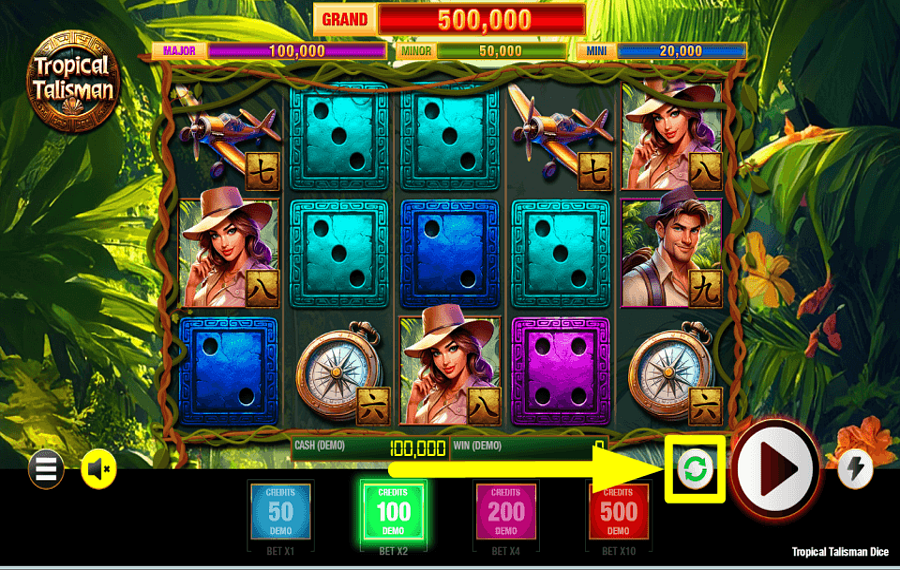 Tropical Talisman Dice ВЫБЕРИТЕ АВТОВОСПРОИЗВЕДЕНИЕ.