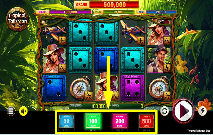 Tropical Talisman Dice БРОСЬТЕ СТАВКУ.