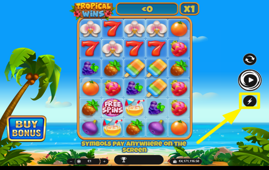 Tropical Wins ERHÖHEN SIE DIE GESCHWINDIGKEIT.