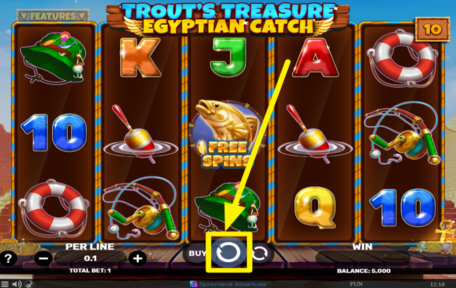 Trouts Treasure Egyptian Catch PLAY THE GAME.