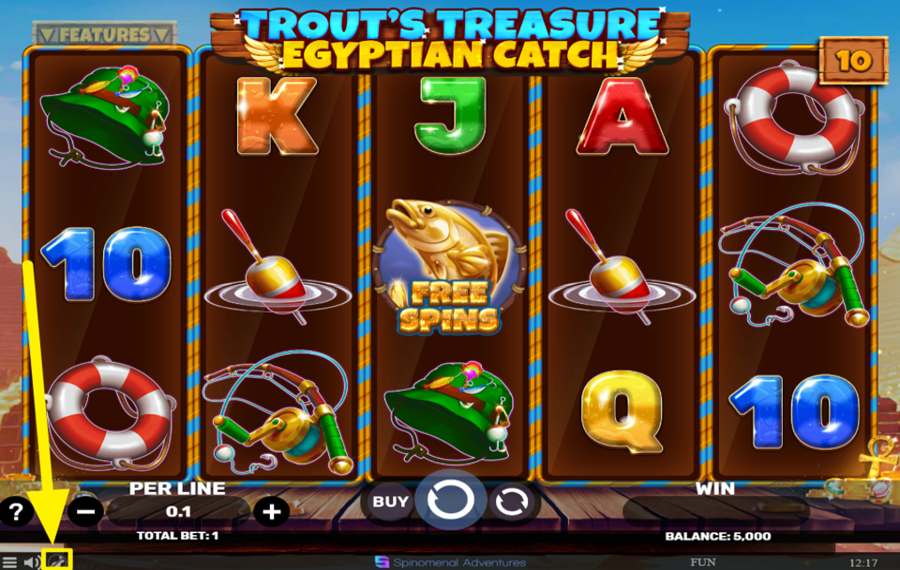 Trouts Treasure Egyptian Catch UNLEASH TURBO CHARGE.