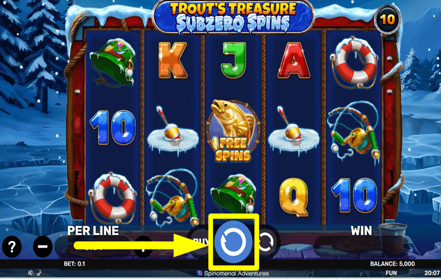 Trouts Treasure Subzero Spins CHASE THE PRIZE.