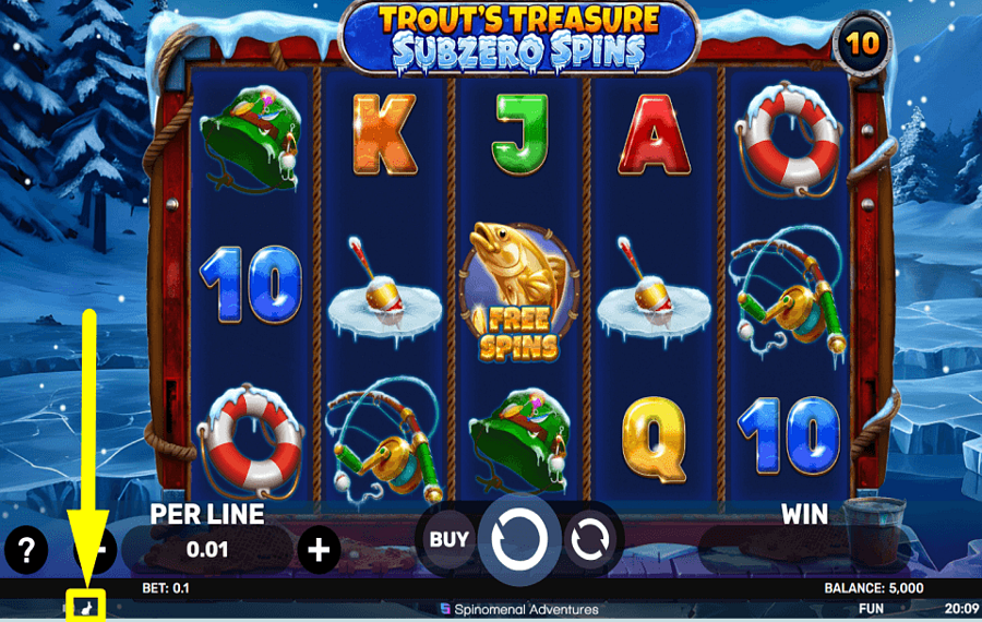 Trouts Treasure Subzero Spins CONTROL THE PACE.