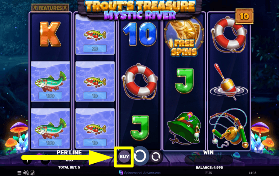 Trouts Treasures Mystic River COLLECTIONNEZ DES JEUX SUPPLÉMENTAIRES.