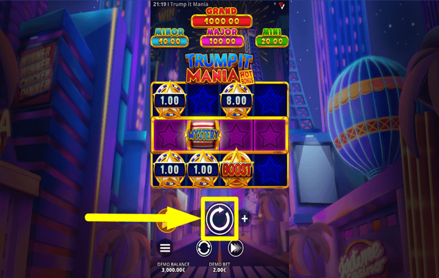 Trump It Mania Hot Bonus AIM FOR THE PRIZE.