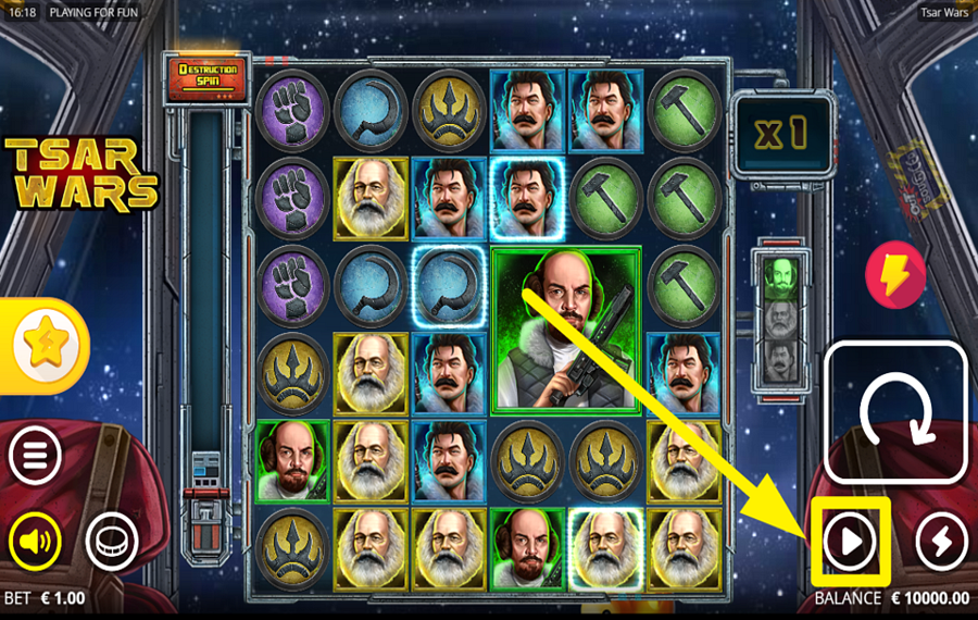 Tsar Wars VERWENDEN SIE DIE AUTOPLAY-FUNKTION.