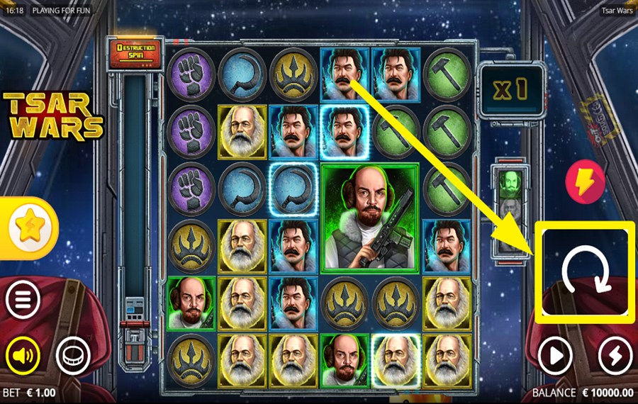 Tsar Wars DREHEN, UM ZU GEWINNEN!