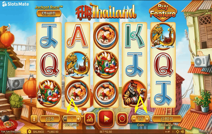 Tuk Tuk Thailand Choisissez le montant de votre mise. 