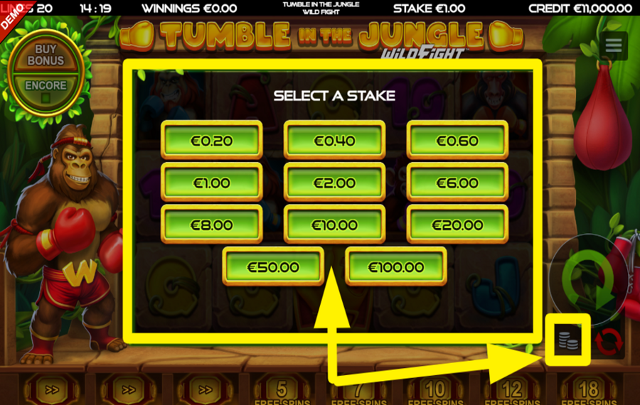 Tumble in the Jungle Wild Fight FAITES VOTRE PARI.