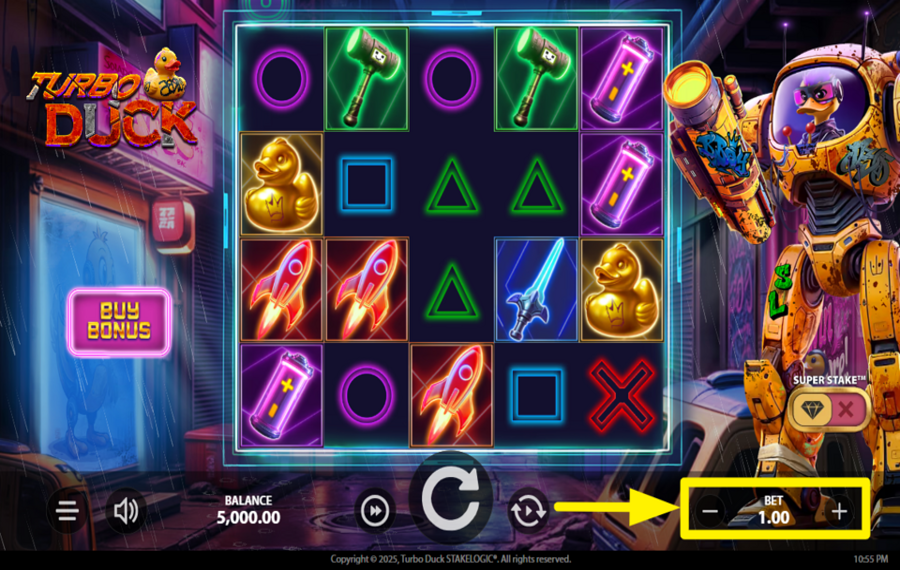 Turbo Duck ИЗМЕНИТЕ СВОЮ СТАВКУ.