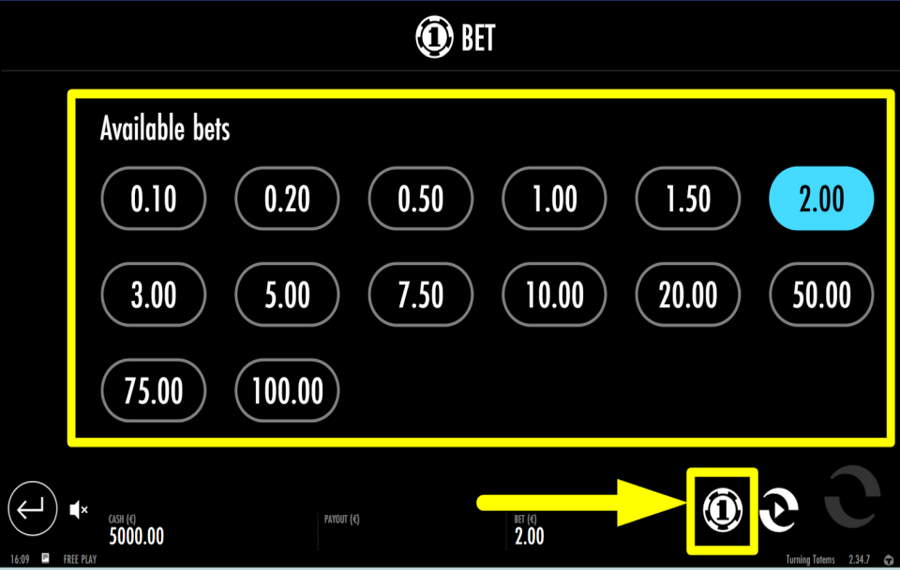 Turning Totems PLATZIEREN SIE IHRE WETTE.