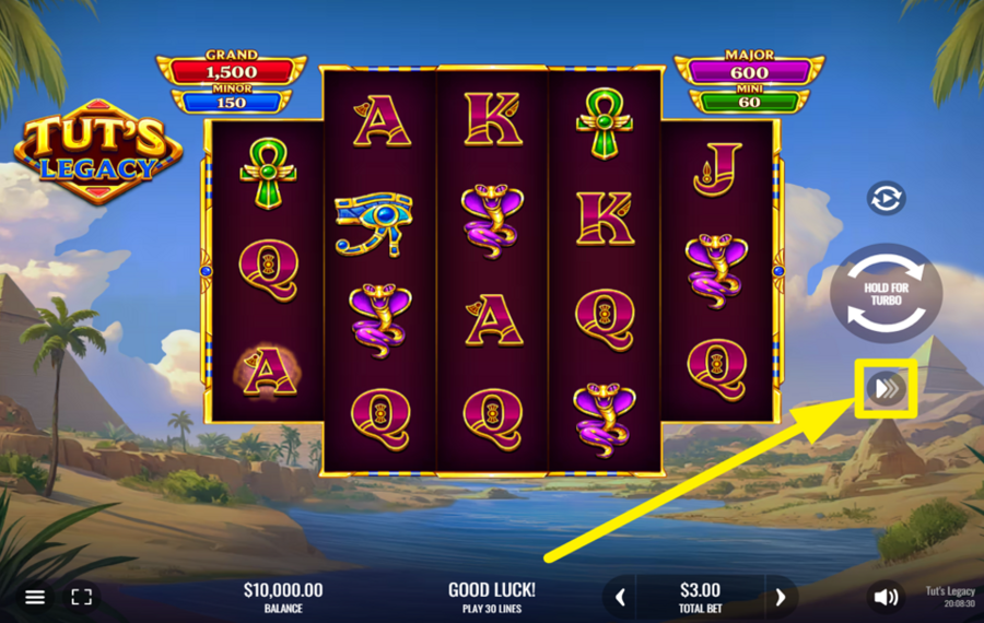 Tuts Legacy MASSIMIZZA LA VELOCITÀ.