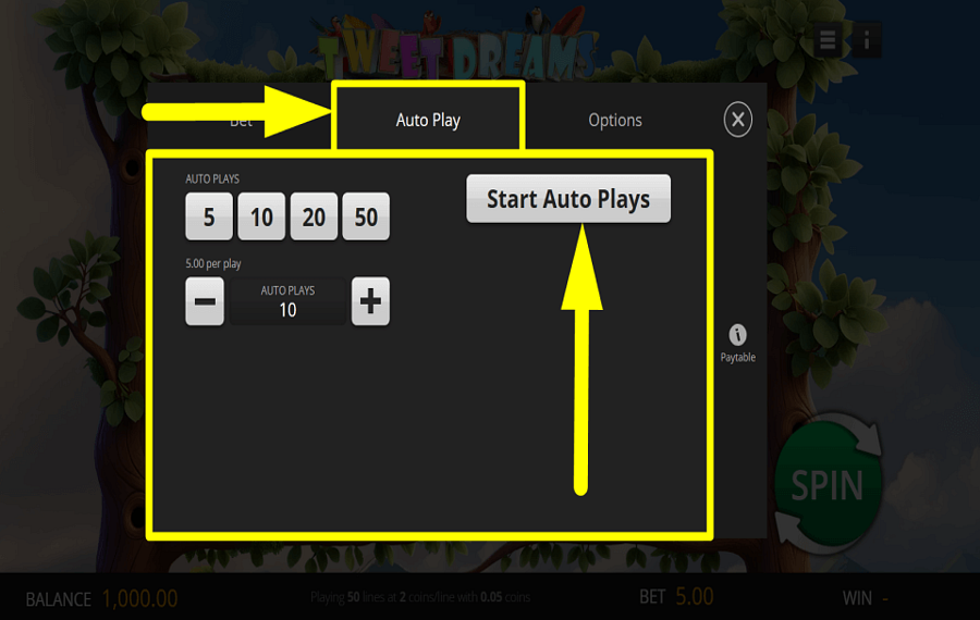 Tweet Dreams AUTOPLAY AKTIVIEREN.