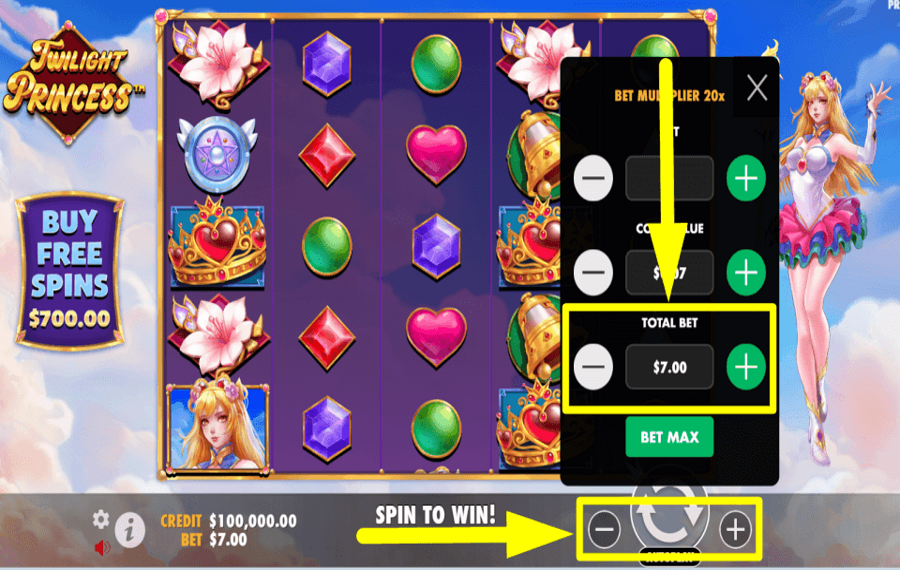 Twilight Princess ALLOT THE TOTAL BET.