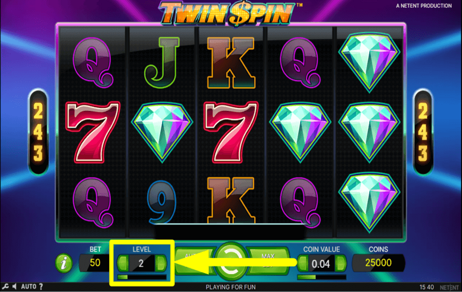 Twin Spin CHOISISSEZ LA MISE TOTALE.