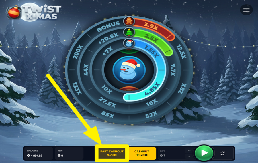 Twist Xmas COLLECT PARTIAL WINS.