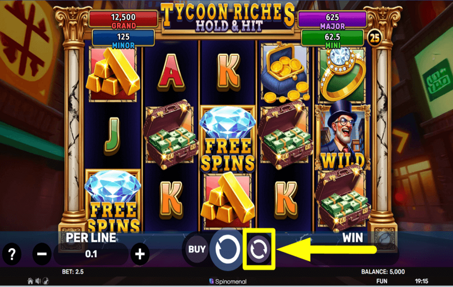 Tycoon Riches Hold and Hit START AUTOPLAY.
