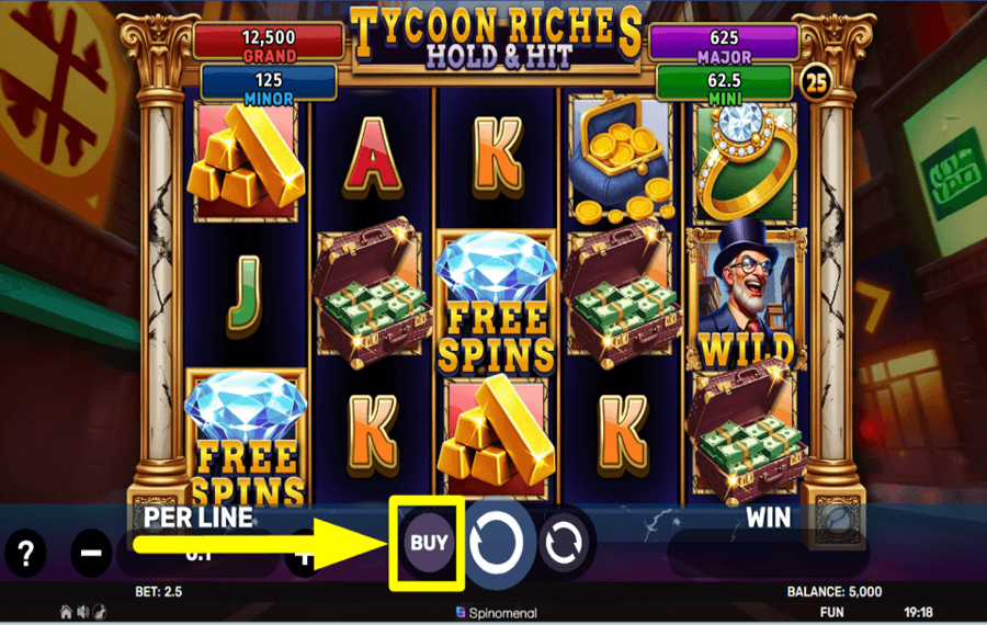Tycoon Riches Hold and Hit SEIZE THE BONUS.