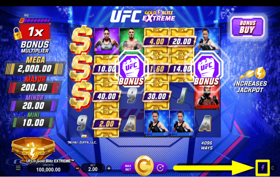 UFC Gold Blitz Extreme BESCHLEUNIGEN SIE DAS SPIEL.