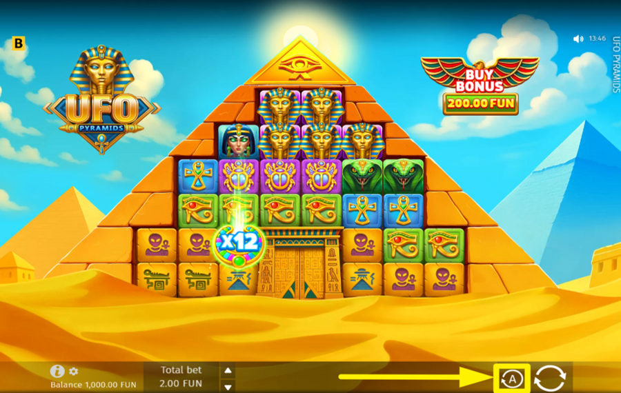 UFO Pyramids GIRA LOS CARRETES AUTOMÁTICAMENTE.