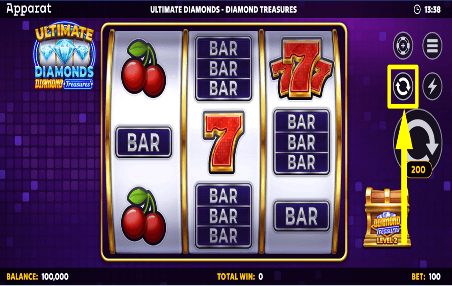 Ultimate Diamonds Diamond Treasures CONTINUE AUTOMATICALLY.