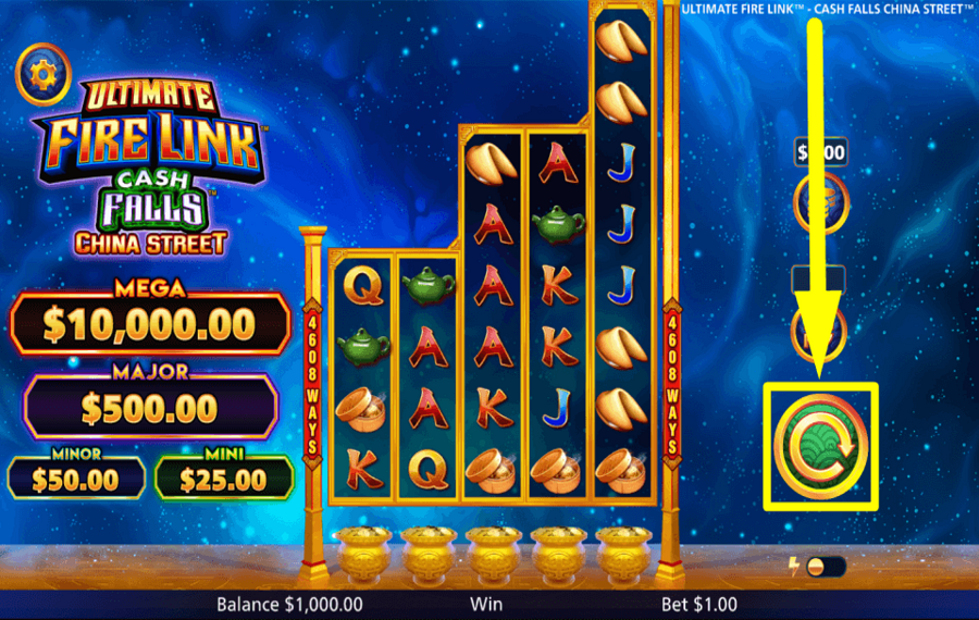 Ultimate Fire Link Cash Falls China Street STARTE DAS SPIEL.