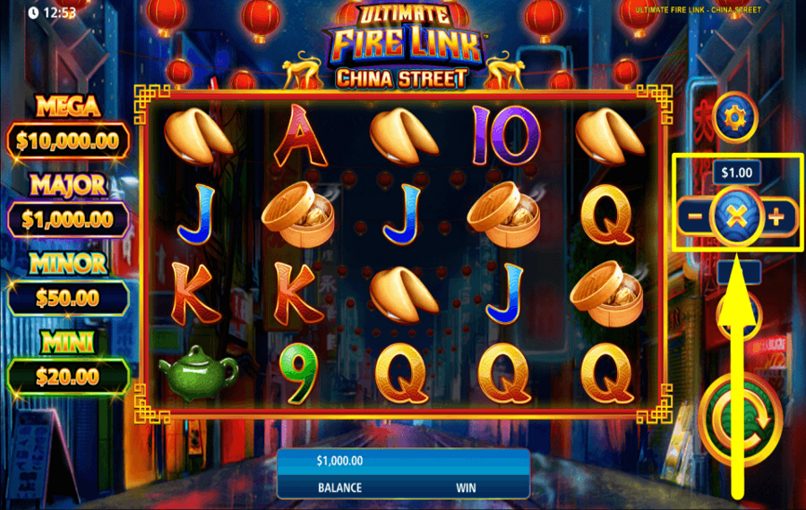 Ultimate Fire Link China Street WÄHLEN SIE DEN GESAMTEN EINSATZ.