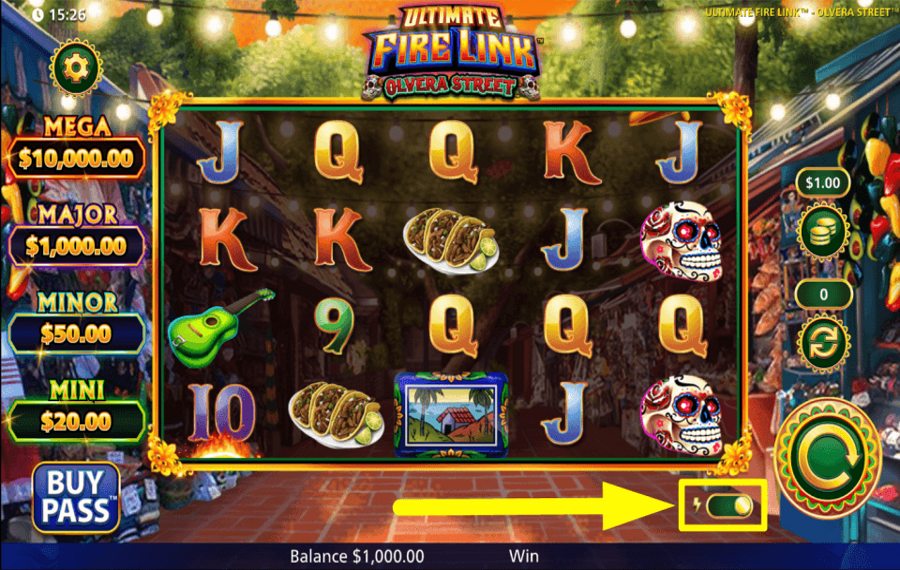 Ultimate Fire Link Olvera Street Beschleunigen Sie das Spiel.