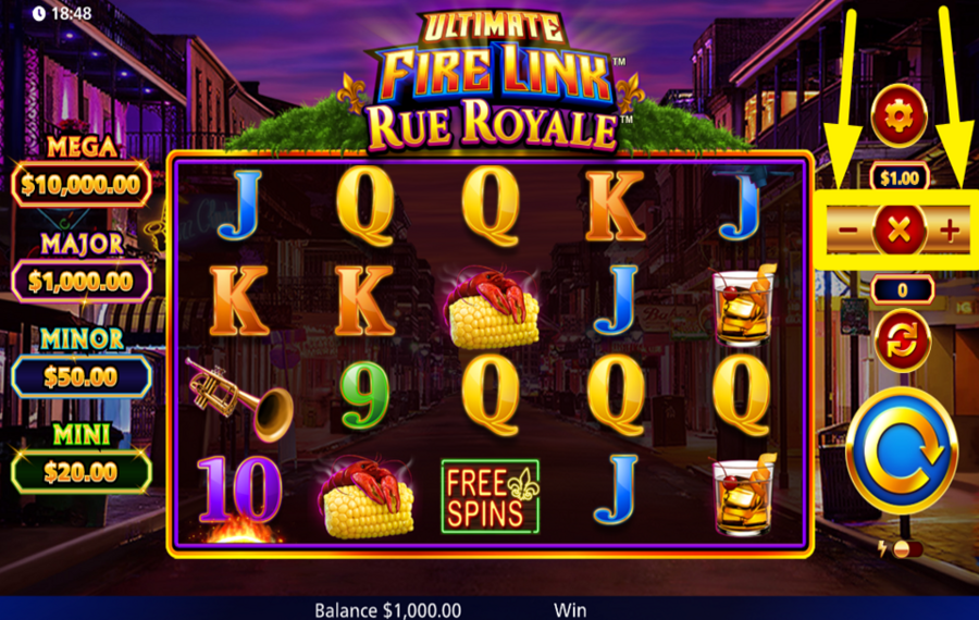 Ultimate Fire Link Rue Royale НАЗНАЧИТЬ РАЗМЕР СТАВКИ.