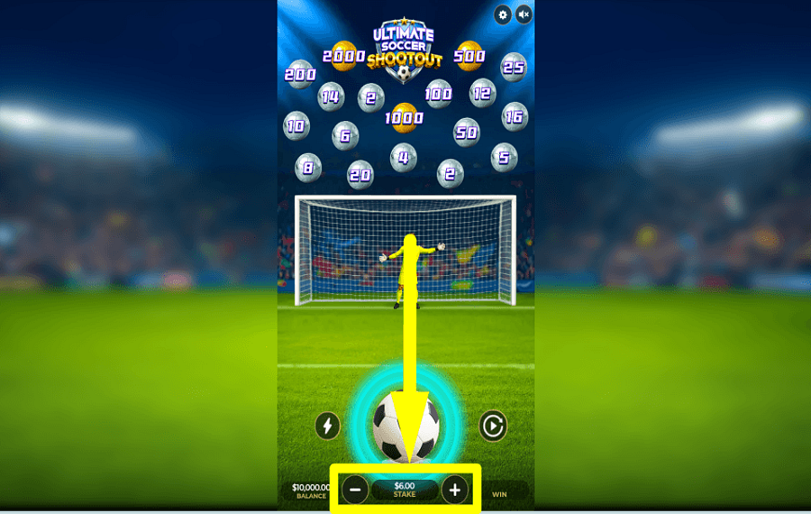 Ultimate Soccer Shootout DECIDE YOUR STAKE.