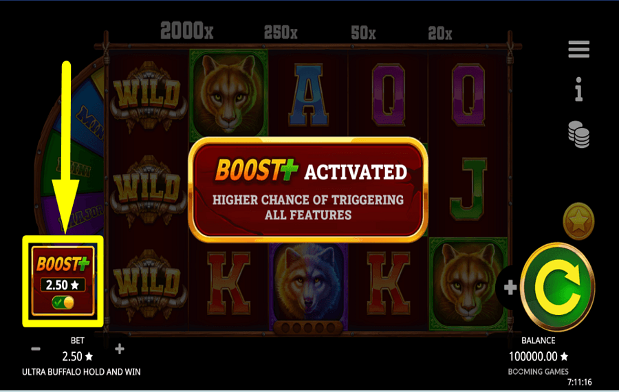 Ultra Buffalo Hold and Win AMPLIFIER LES CHANCES.