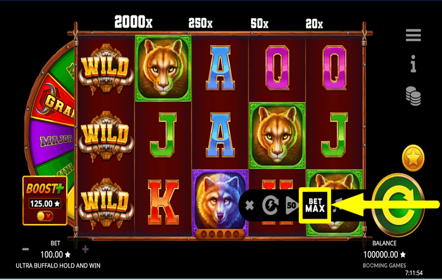 Ultra Buffalo Hold and Win IMPOSEZ DES ENJEUX ÉLEVÉS.