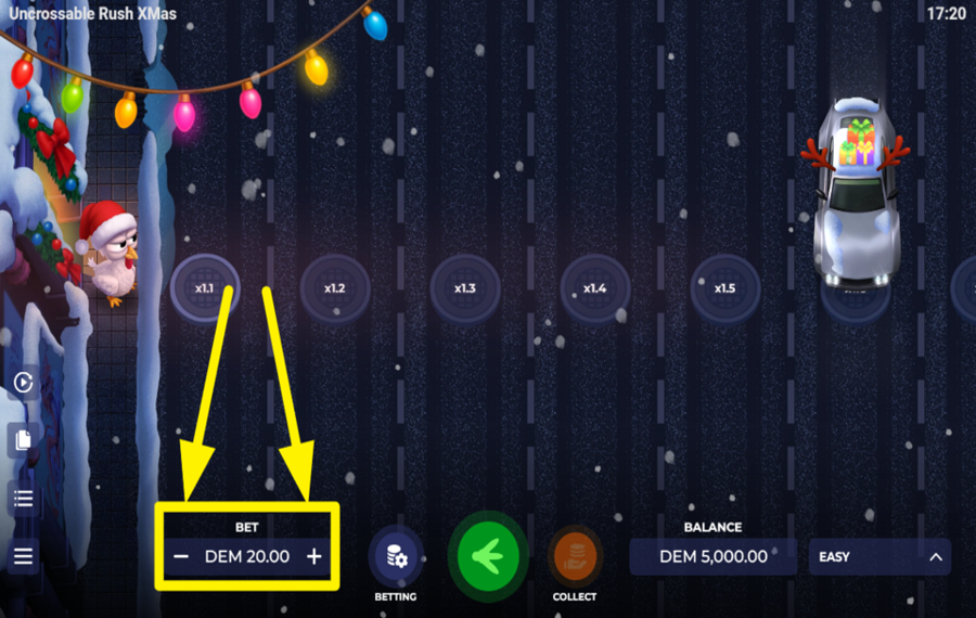 Uncrossable Rush Xmas SET YOUR BET.