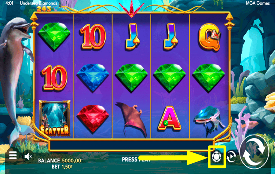 Undersea Diamonds CHOOSE YOUR BET.