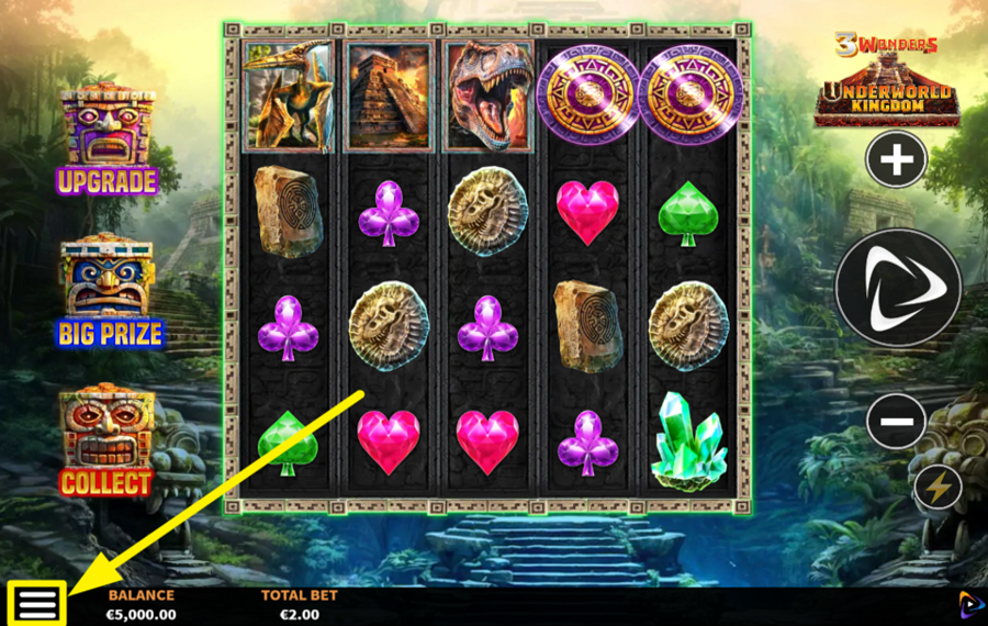 Underworld Kingdom 3 Wonders STARTEN SIE DAS AUTOMATISCHE SCHLEUDERN.