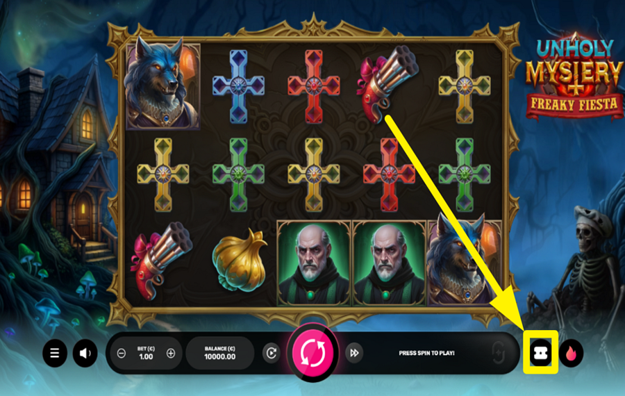 Unholy Mystery Freaky Fiesta KAUFEN SIE EIN BONUSSPIEL.