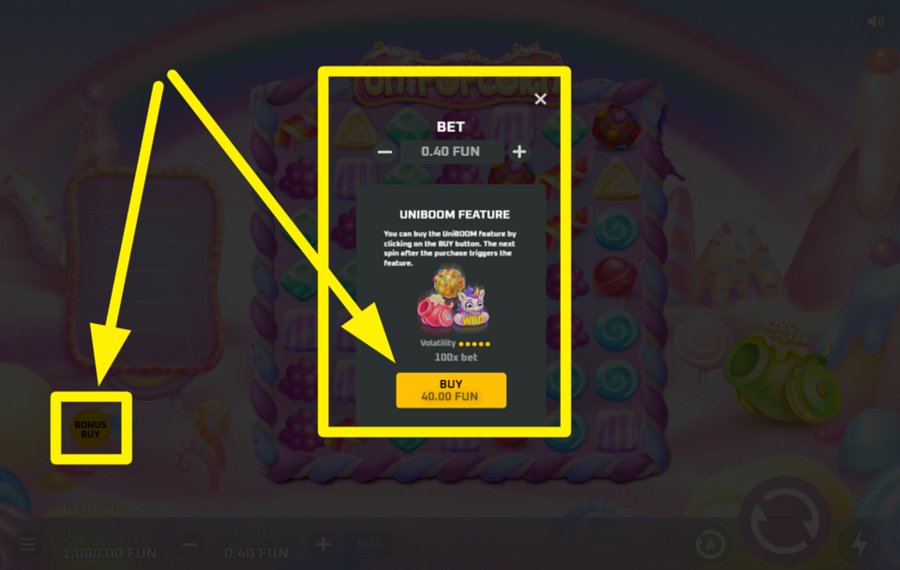 Unipopcorn FUNCIÓN DE BONIFICACIÓN DE COMPRA.