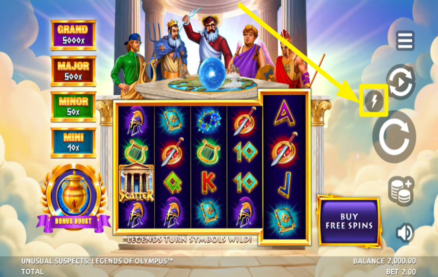 Unusual Suspects Legends of Olympus ATTIVA LA MODALITÀ TURBO!