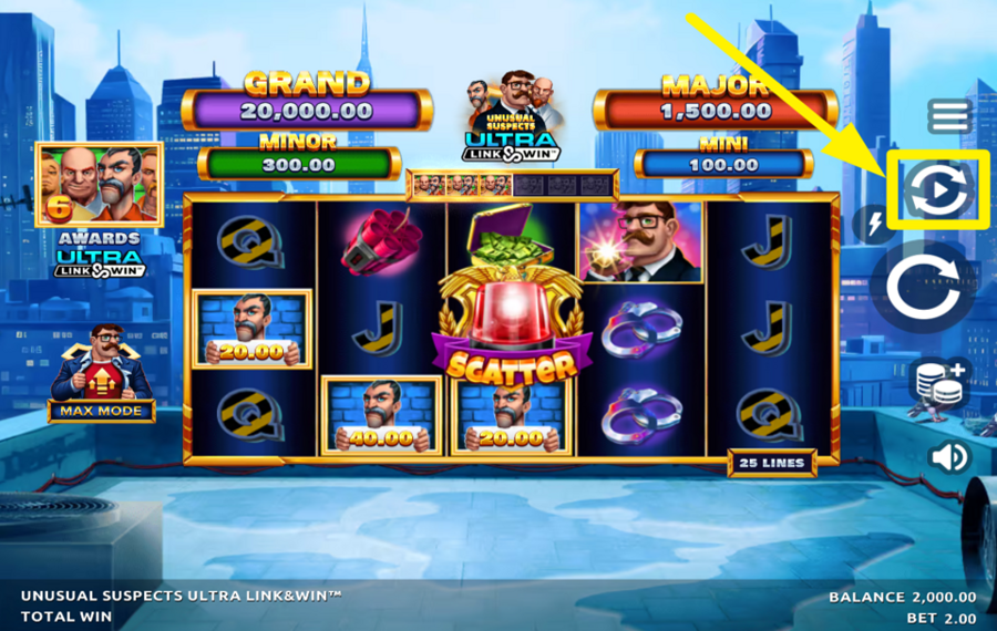 Unusual Suspects Ultra Link and Win UTILIZZA LA RIPRODUZIONE AUTOMATICA.