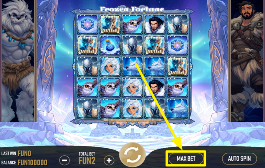 Urgent Games Frozen Fortune ESTABLISH THE HIGHEST STAKE LIMIT.