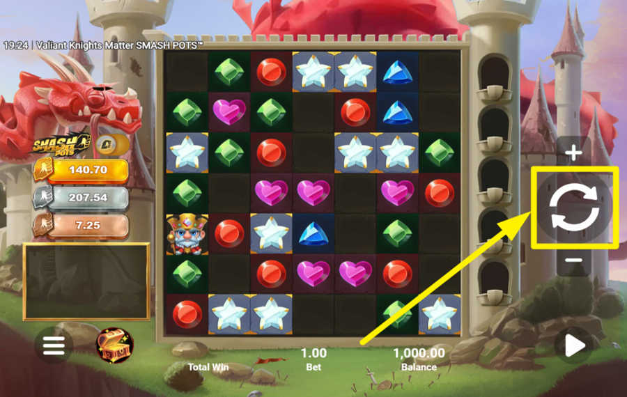 Valiant Knights Matter Smash Pots GIRA PER VINCERE!