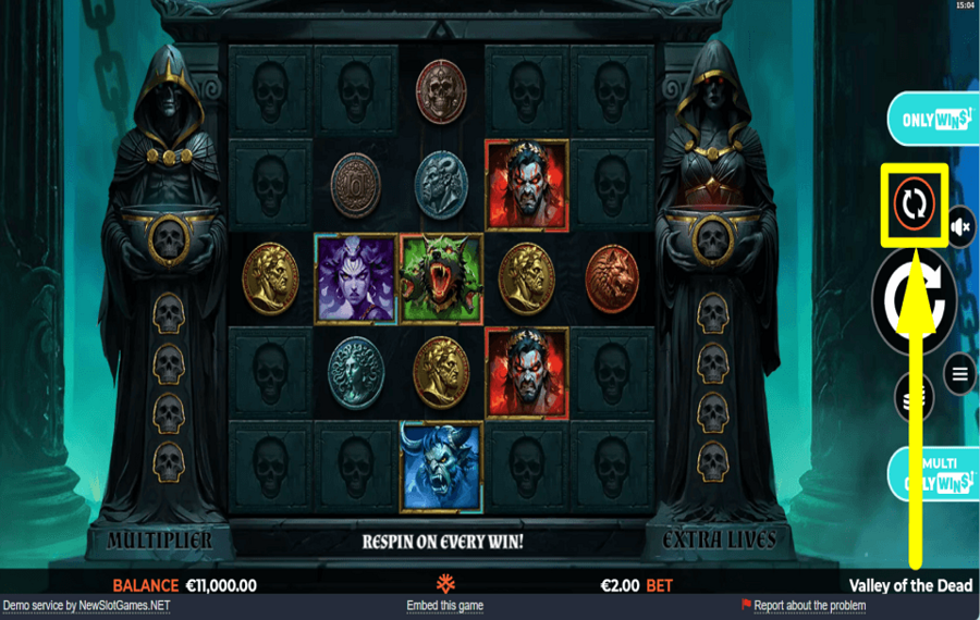 Valley of the Dead START AUTOMATIC SPINS.