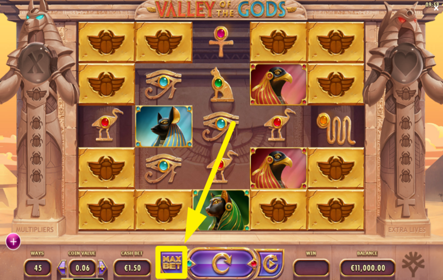 Valley of the Gods MAXIMIZA LA APUESTA TOTAL.