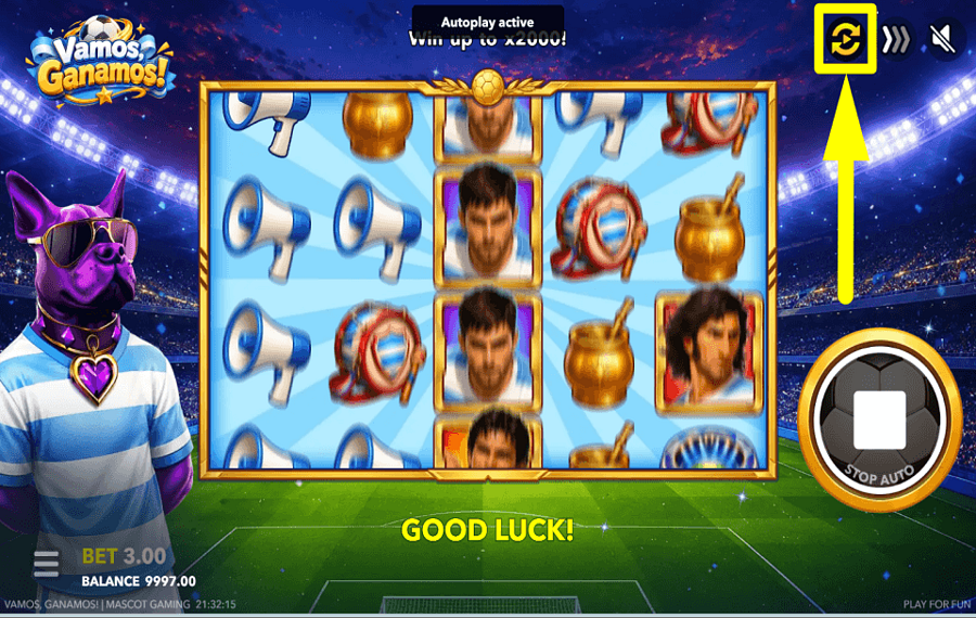 Vamos Ganamos ВРАЩЕНИЕ В АВТОМАТИЧЕСКОМ РЕЖИМЕ.