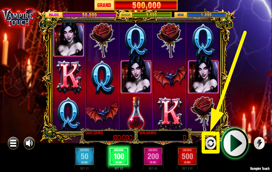 Vampire Touch 自動再生をトリガーする。