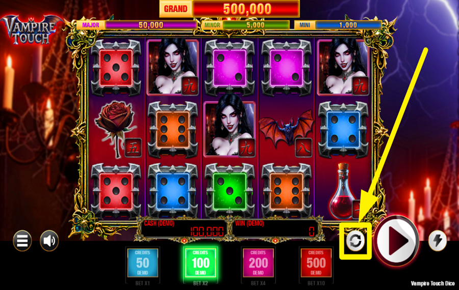 Vampire Touch Dice 自動再生を開始します。