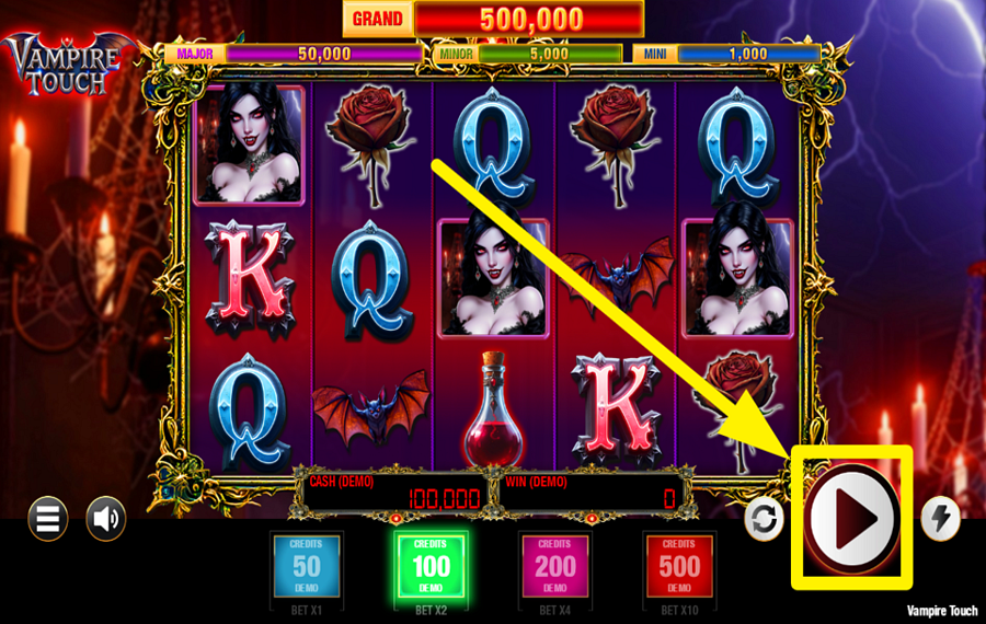 Vampire Touch スピンして賞品をゲット！
